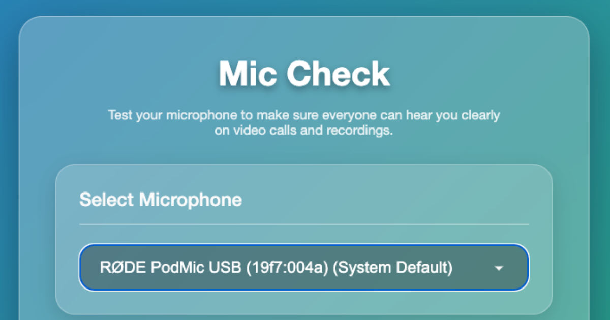 Mic Check